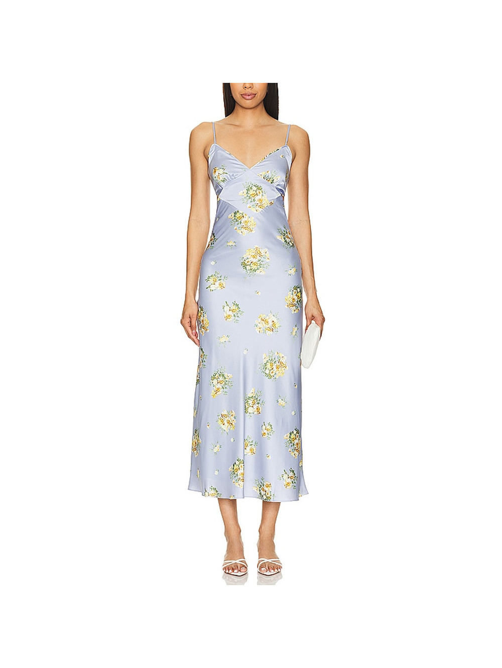 Bardot Malinda Floral Slip Dress Baby Blue Women's XL US 10